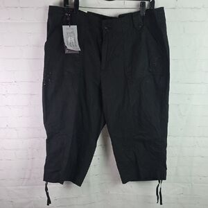 Gloria Vanderbilt Womens Black Casual Capris